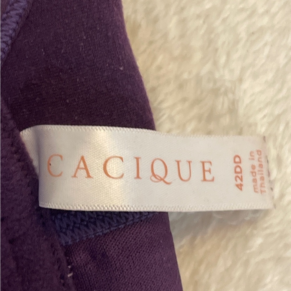 Cacique Purple Intimates Bra with Lace Detailing - Picture 5 of 5